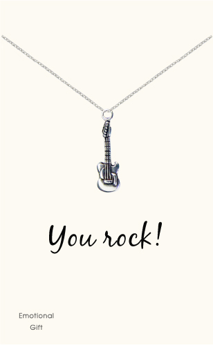 Guitar silver pendant